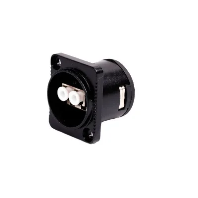 China Two-core LC-LC Fiber Optic Socket Dual-pass Coupling Module LC-2A Straight-through Base D-type 86 Panel Installation