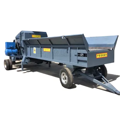 HR Mobile Large Wood Crusher Template With Nails and Scraps Logs and Miscellaneous Wood Branches Wood Comprehensive Crusher