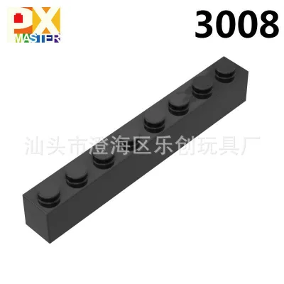 Small-sized 1x8 ABS Construction Toy Compatible for Bricks Block Set Part Pack 3008 Bag Bulk Loose Bricks Accessories