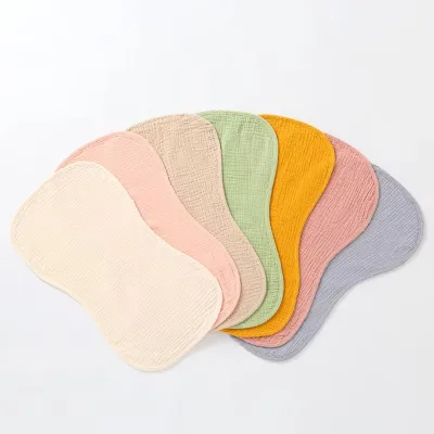 2024 New Print Baby Drool Rags Soft Bamboo Cotton Muslin Washcloths Burping Bibs Baby Burp Cloth