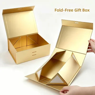 Cross-border Paper High-end Gift Box Multi-purpose Book-style Box Magnetic-seal Packaging Box One-piece Flip-top