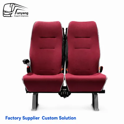 New Luxury Bus Double Passenger Seat Cover with Footrest and Air Suspension Seats for Retrofit/Upgrade