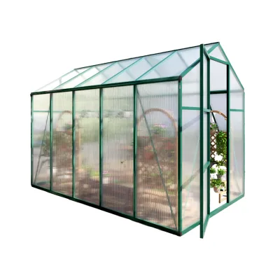 [US Stock] 6*10 & 6*6 FT Aluminum Frame Backyard Greenhouse Raised Base Eco-Friendly Fast Shipping From US MOQ 1