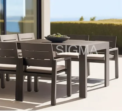 Outdoor Garden Balcony Modern Aluminum Frame Outdoor Dining Chair Hotel Villa Furniture Dining Chairs