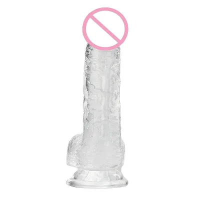 Transparent Realistic Dildos Feels Like Skin Clear Dildo with Suction Cup for Hands-Free Play Body-Safe Material Adult Sex Toys
