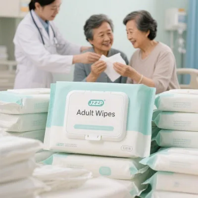 Disposable Adult Wet Wipes Strong yet Soft Fresh Scent Alcohol Free Vitamin E Enriched Eco-Friendly Patient Washcloths