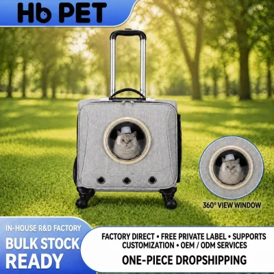 Ready to Ship 4 Wheel Pet Stroller 16 Inch Universal Wheel Pet Travel Trolley Case Sturdy for Cats Dogs