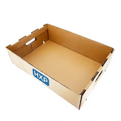 Custom Corrugated Fruit Shipping Box Printed Paperboard Crate for Fresh Produce Agriculture Packaging