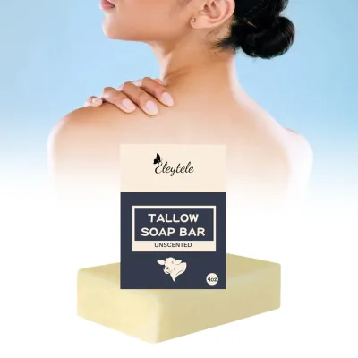 Wholesale Custom Private Label Organic Handmade Soap Whitening Body Bison Beef Tallow Soap Unscented Hydrating Bath Soap