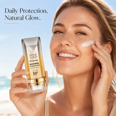 Custom Logo UV Protection Lotion Makeup Wholesale Long Lasting Private Lable Smooth Sensitive Skin High Waterproof Cosmetic