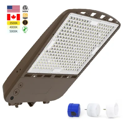 Power CCT Switchable Led Shoe Box Light Area Pole Light IP65 Dimmable ETL DLC LED Parking Lot Light