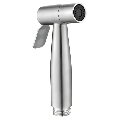 Stainless Steel Toilet Flushing Spray Gun Faucet Bidet Nozzle Restroom Accessory High-Pressure Booster Home Use