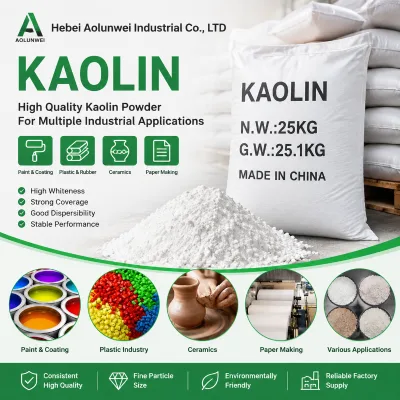 Industrial Washed Kaolin Clay Powder Good Dispersion for Latex Paint Paper Ceramic Raw Material Kaolin Clay