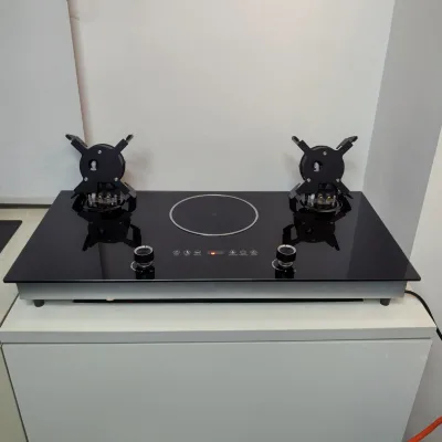 Multi 2 Burners Gas Stove Paired with Tempered Glass Panel Electronic Pulse Ignition Gas Stove for Precise Adjustment