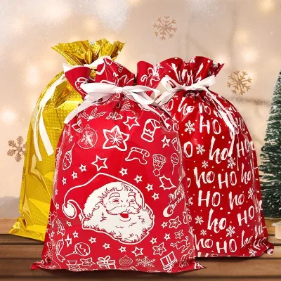 Christmas Wholesale Custom Recyclable Gift Candy PE Bags Plastic Eco-Friendly Gifts
