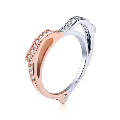 S925 Sterling Silver Couple Ring Ocean Elf Korean Simple Diamond Ring SCR418