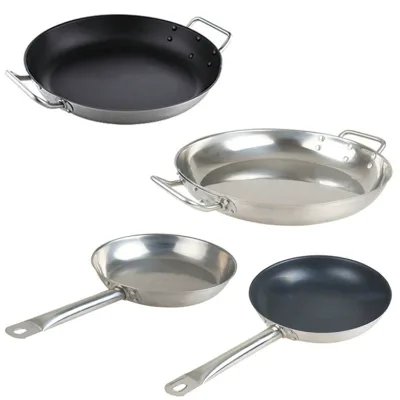 stainless steel cheap nonstick big frying pan with lid