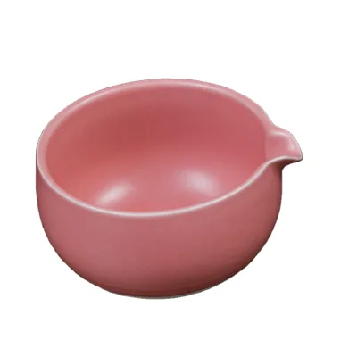 Light Green Minimalist Style Chasen Bowl With Pouring Spout Japanese Matcha Bowl Ceramic