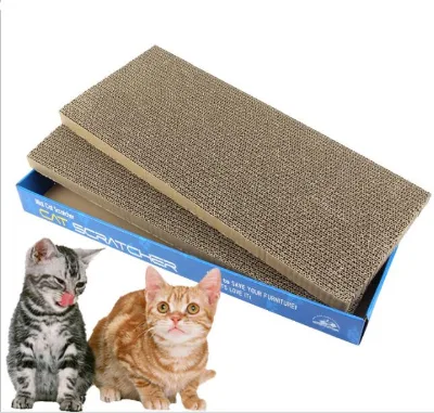 Rectangular Shape Cardboard Cat Scratcher Bed Toy