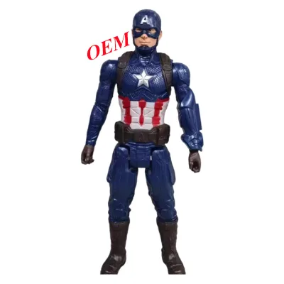 OEM 30cm PVC Captain American Anime Figure Action Toy for Children Gift Idea