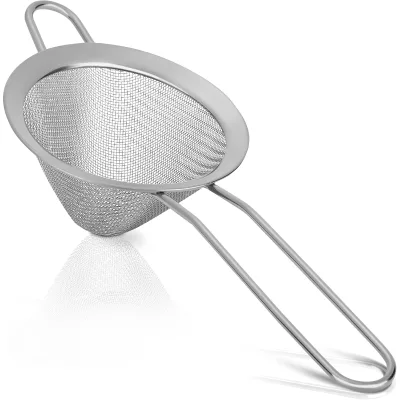 Premium Quality Eco-Friendly Silver/Golden Extra Fine 304 Stainless Steel Mesh Strainer Tea Colander for Matcha Tea Powder