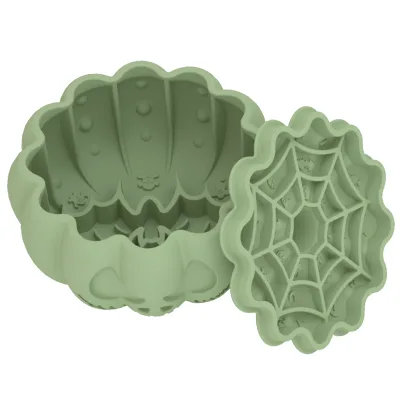 Halloween Pumpkin Silicone Dog Bowl-Durable Food Grade Material Portable for Travel & Indoor/Outdoor Use