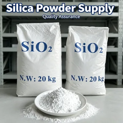 Silicon Dioxide Powder for Glass Making Fiberglass Ceramic Refractory Castable 200 Mesh 99 SiO2 Content White Silica Powder