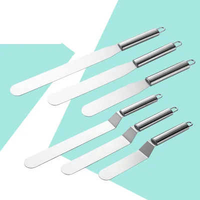 New Hot Selling Boutique Stainless Steel Cream Cake Scraper Spatula Cake Baking Tools