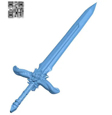 3D Printed & Cast Resin Metal Sword | Custom Design for Cosplay, Movie, or Decoration