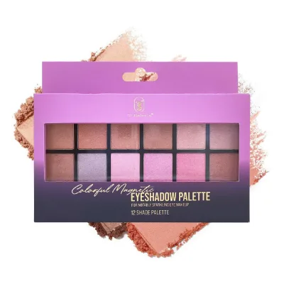 Luxury 12-Color Pigment Long-lasting Luminous Brightening Eyeshadow Palette Healthy Ingredients OEM&ODM