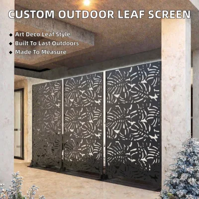 Modern Style Laser Cut Steel Decorative Privacy Panels Customized Color Durable Multifunctional Waterproof Frame Structure