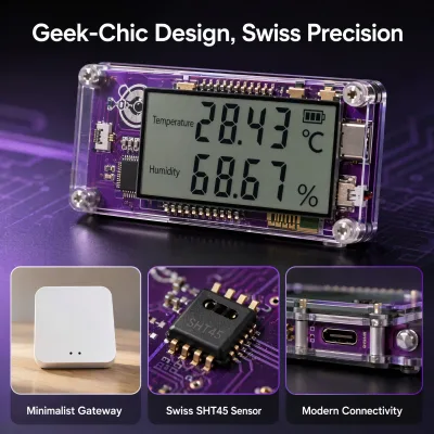 SHT45 Zigbee Sensor Thermo-hygrometer for Poultry Egg Hatching Machine Turtle Hatching Egg Pigeon Eggs for Hatching