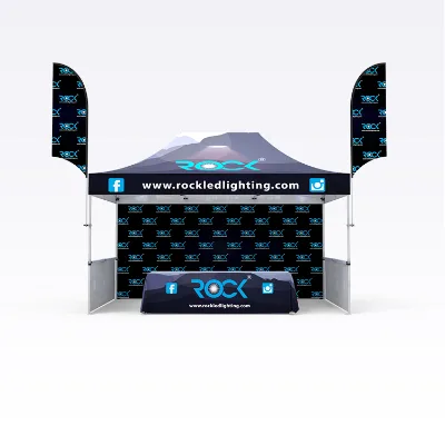 Custom logo Outdoor Event Tent for Promotion Trade Show Folding Tent Canopy Roof Top Tents Steel Hexagon square Frame Factory