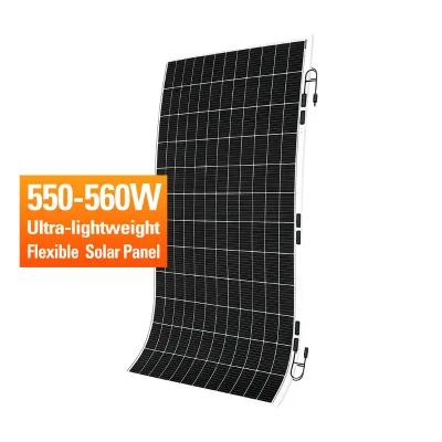 High Quality Lightweight Solar Panel Flexible 550w 555w 560w Frameless Solar Panel Flexible for Metal Roof