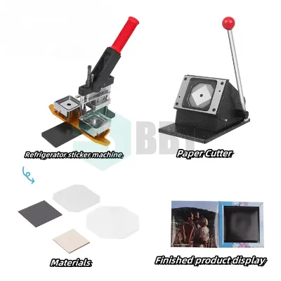 High Quality Square Refrigerator Magnet Making Machine Interchangeable Mold Magnet Making Machine 50*50Mm 63.5*63.5Mm