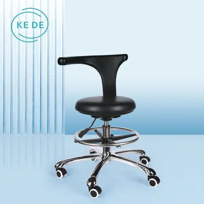 Industrial Adjustable ESD Laboratory Chair Low Cost Polyurethane High Office Swivel Stool for Hotels and Workshops