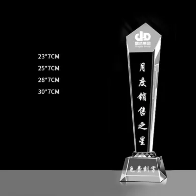 Crystal Trophy Company Annual Meeting Crystal Crafts Souvenir Customized Glass Trophy Award