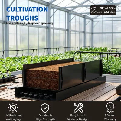 Modern Square Design Large PP Hydroponic Trough Commercial Home Use Indoor Soilless Cultivation Growing Strawberries KB Brand