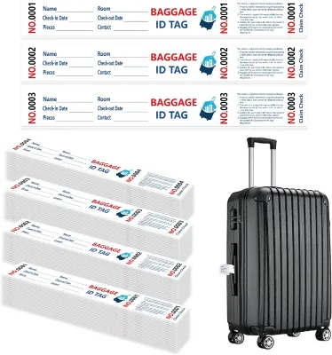 Hot Sale Baggage ID Tag Claim Check Ticket Factory Custom Logo High Quality Heavy Duty Hotel Luggage Tag Bulk