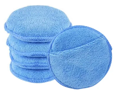 Soft Microfiber Wax Applicator Pad with Finger Pocket for Car Wax