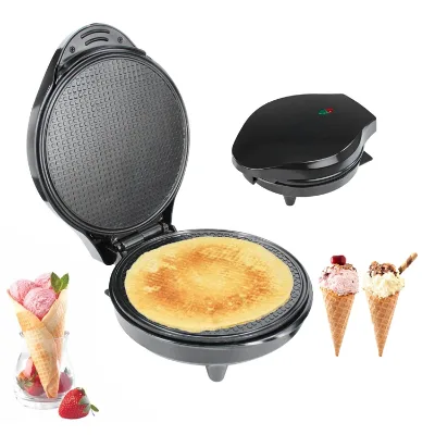 Black Electric Crepe Maker 1200W Non Stick Egg Roll Maker Fast Heating Portable Crepe Maker for Home Restaurant