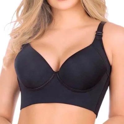 Hot Sale Women's Deep Cup Bra Breathable Compression Liposuction Brassiere Sizes Plus Hide Back Fat Shpaer Underwear Push Effect