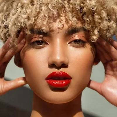 Kinky Afro Curly Afro Kinky Clip-In Ponytail Puff Bun Chingon  Highlights Balayage Gloden  Blonde Virgin Ponytail Extension 120g