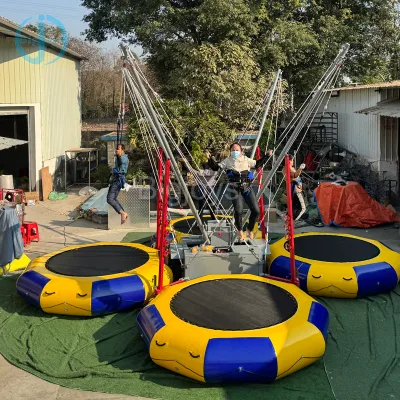 Commercial Outdoor Amusement Park Rides Trailer Mounted Bungee Trampoline for Kids on Sale