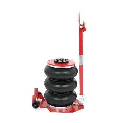 Folding Air Bag Jack 5 Tons Quick Lift Car Wheel Repair Tools Folding Handle Triple Bag Pneumatic Air Jack Stand