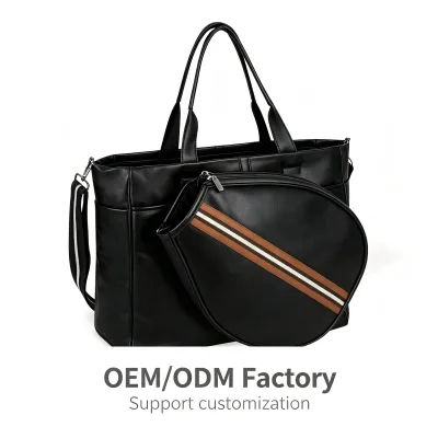 Factory Custom Waterproof PU Racket Handbag, Portable Tennis Badminton Carry Storage Bag for Outdoor Sports Training