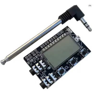 FM Stereo Transmitter Kit Module Board Digital LCD 2 Channel Wireless Audio Transmission Fm 78MHz to 108MHz with Antenna