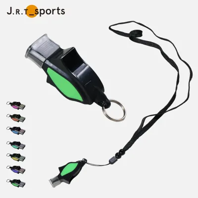 JRT Plain Football Camping Survival Emergency Custom Logo Professional Soccer Referee Whistle with Lanyard