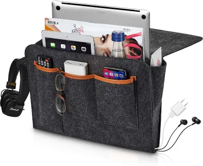 Bedside Hanging Storage Bag Pocket Bed Couch Organizer Couch Sofa Armrest Organizer