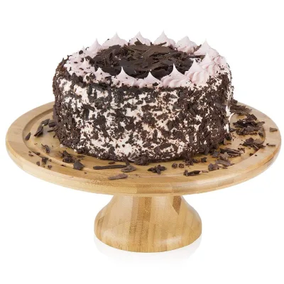 Bamboo Cake Stand on Pedestal Bamboo Cake Decorating Stand 100% Bamboo